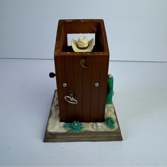 Vintage 1982 San Francisco Music Box Co Cowboy Outhouse Home on the Range Funny - Picture 7 of 9